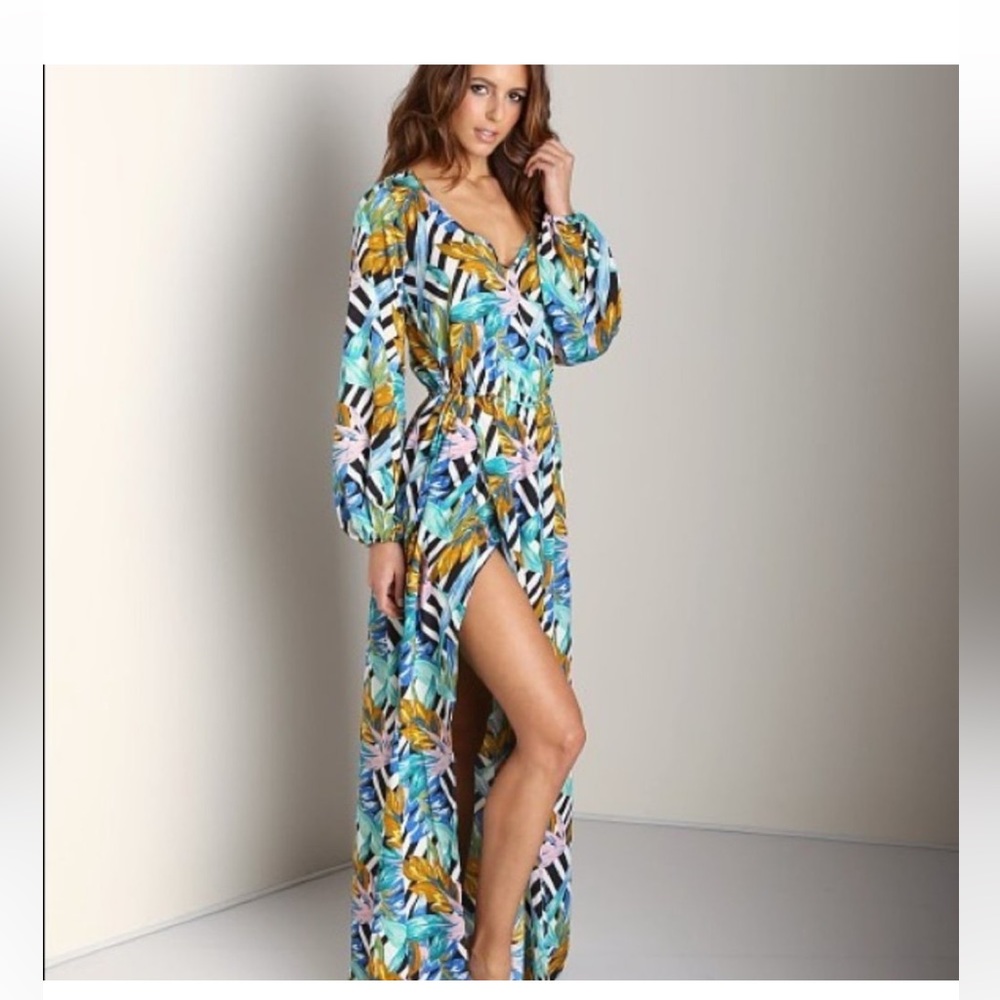 Show Me Your MuMu Birds of Paradise Jocelyn Maxi Dress Medium